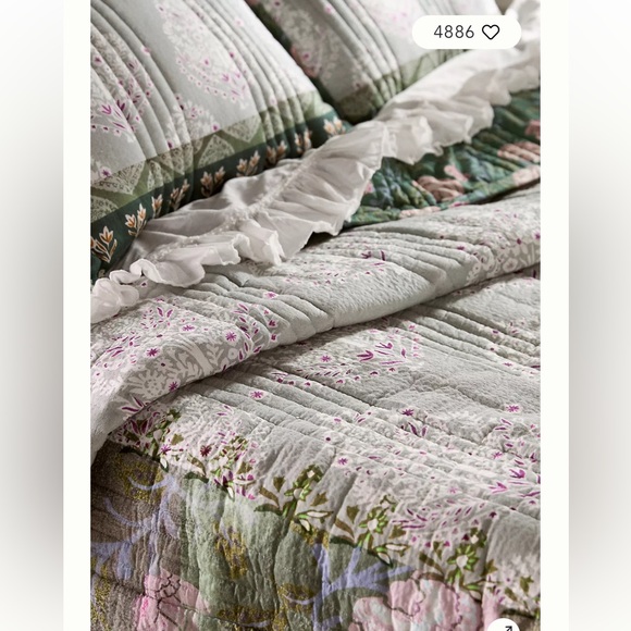 Anthropologie The Printed Textured Cotton Quilt Collection